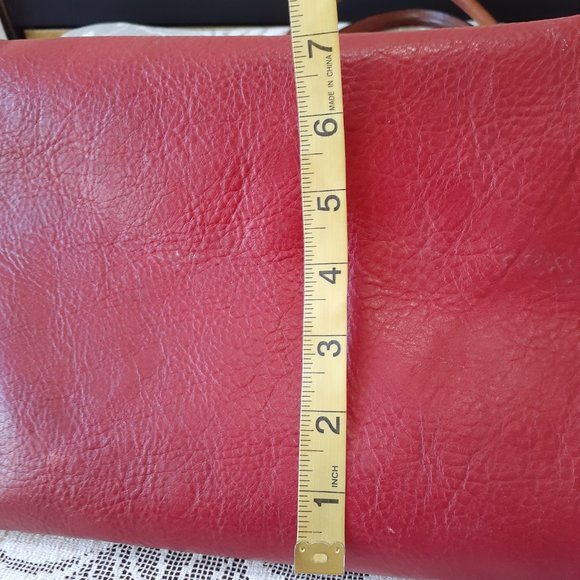 Dooney & Bourke Red Tote with Brown Accents - Picture 16 of 16